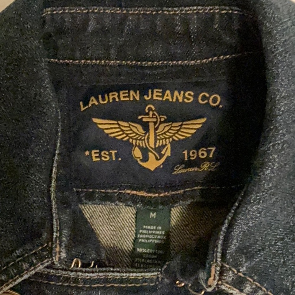 Lauren Jeans Co soft denim military style jacket - Picture 5 of 9